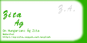 zita ag business card